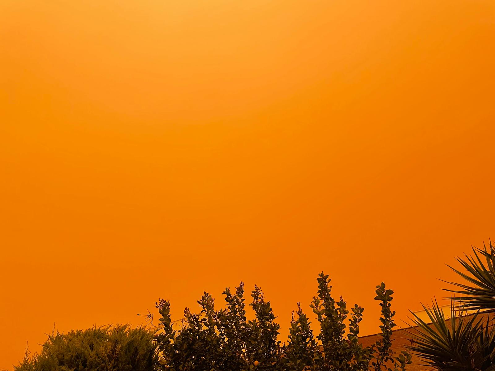 Murcia sky during the extreme dust event in March 2022